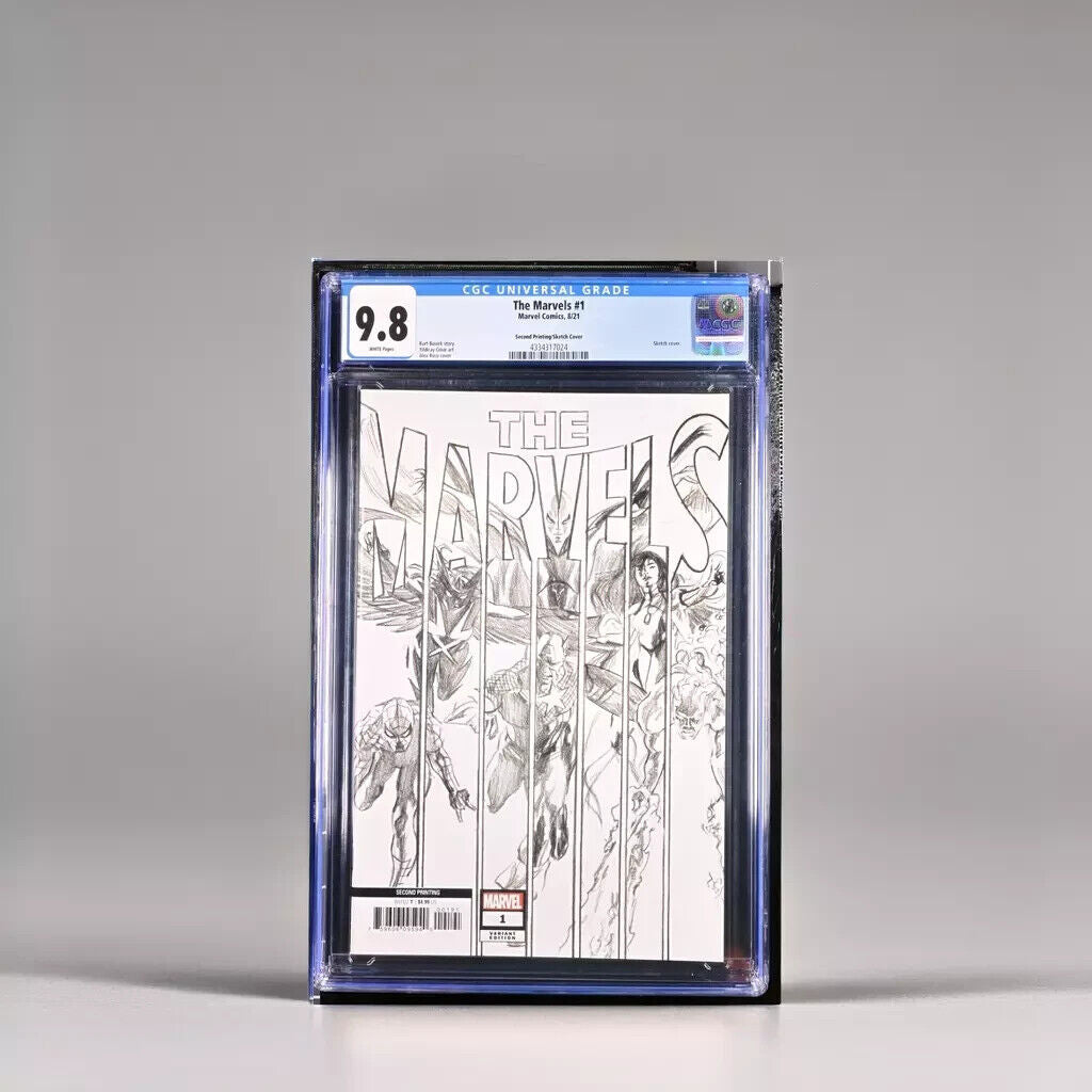 THE MARVELS #1 Ross 2nd Print Sketch Variant 1:25 CGC 9.8 (2021)